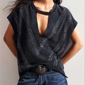 SHEIN Black Cutout Muscle Tee
